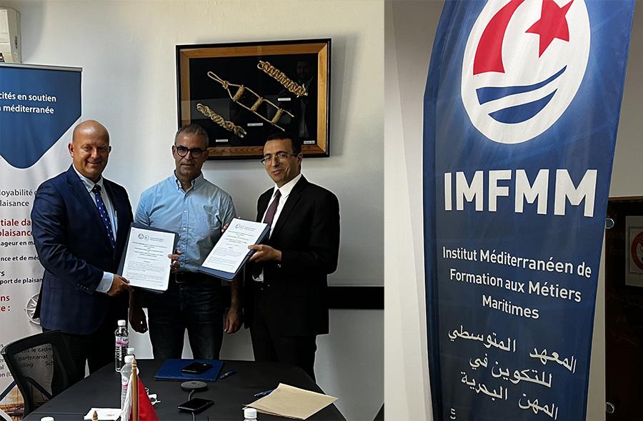 Unterzeichnung eines Vertrags zwischen der IMFMM und der ISSA in Tunesien